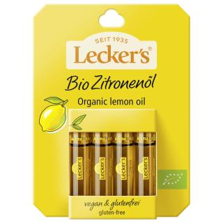 Lecker''s Zitronenöl, 4x 2 ml Pack 100 % naturreine