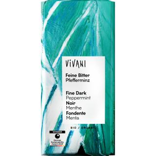 Vivani Pfefferminz Schokolade, 100 gr Stück