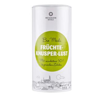 Früchte Knusper-Lust Dose Bayer. Bio Müsli