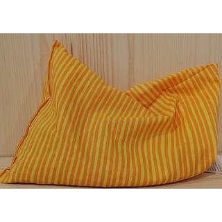 Nacken-Kirschkernkissen mit Kammern (gelb/orange) 18x70cm