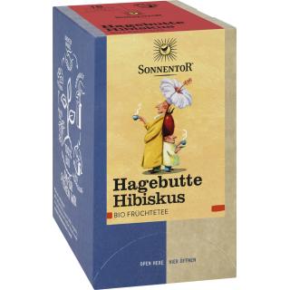 Hagebutte-Hibiskus Teebeutel einzeln kbA
